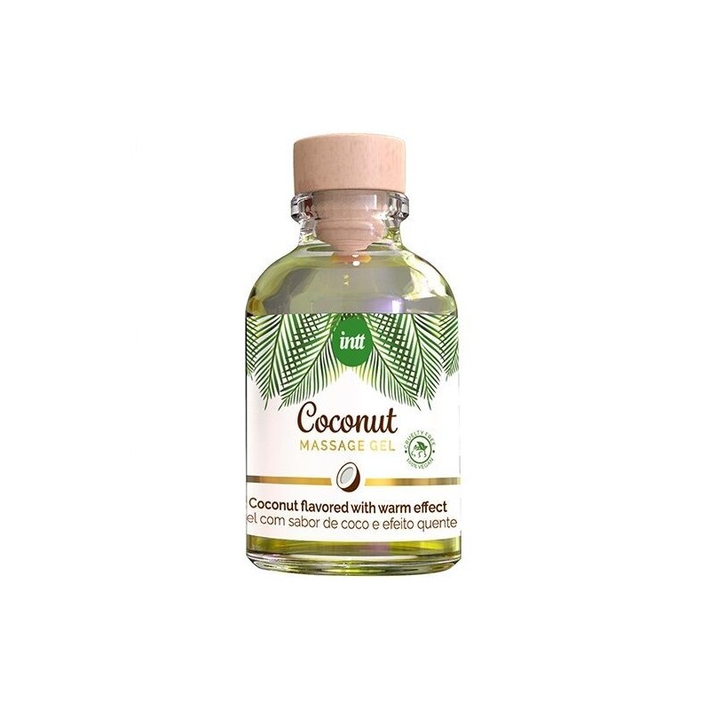gel de massage végan au saveur de coco et effet chauffant