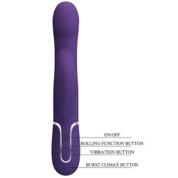 zalin perles vibrateur lapin 4 en 1 violet