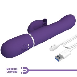 zalin perles vibrateur lapin 4 en 1 violet