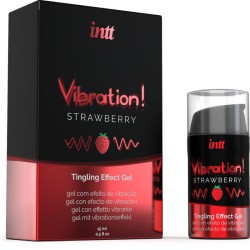 puissant stimulant intime gel vibrant liquide fraise 15 ml