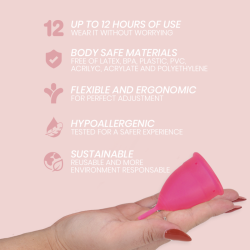 coupe menstruelle en silicone médicale - taille s