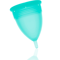 coupe menstruelle en silicone fda aigue-marine - taille l