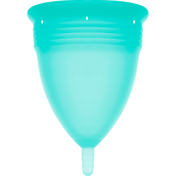 coupe menstruelle en silicone fda aigue-marine - taille l