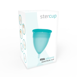 coupe menstruelle en silicone fda aigue-marine - taille l