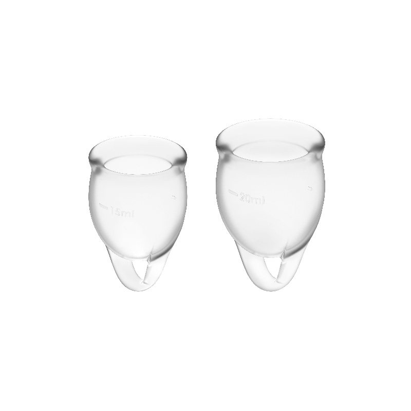 coupe menstruelle feel confident transparente 15 + 20 ml coupe menstruelle feel confident transparente 15 + 20 ml