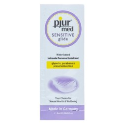 med lubrifiant  base eau sensitive glide 2 ml