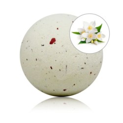 bombe de bain parfumée au jasmin et aux pétales de rose