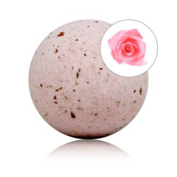 bombe de bain parfumée aux roses aux pétales de rose