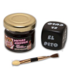 peinture au chocolat et matrice pour le corps