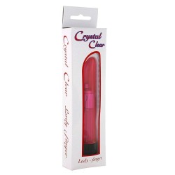 vibrateur cristal clair dame rose