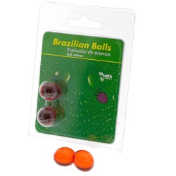 2 boules brésiliennes gel intime fraise