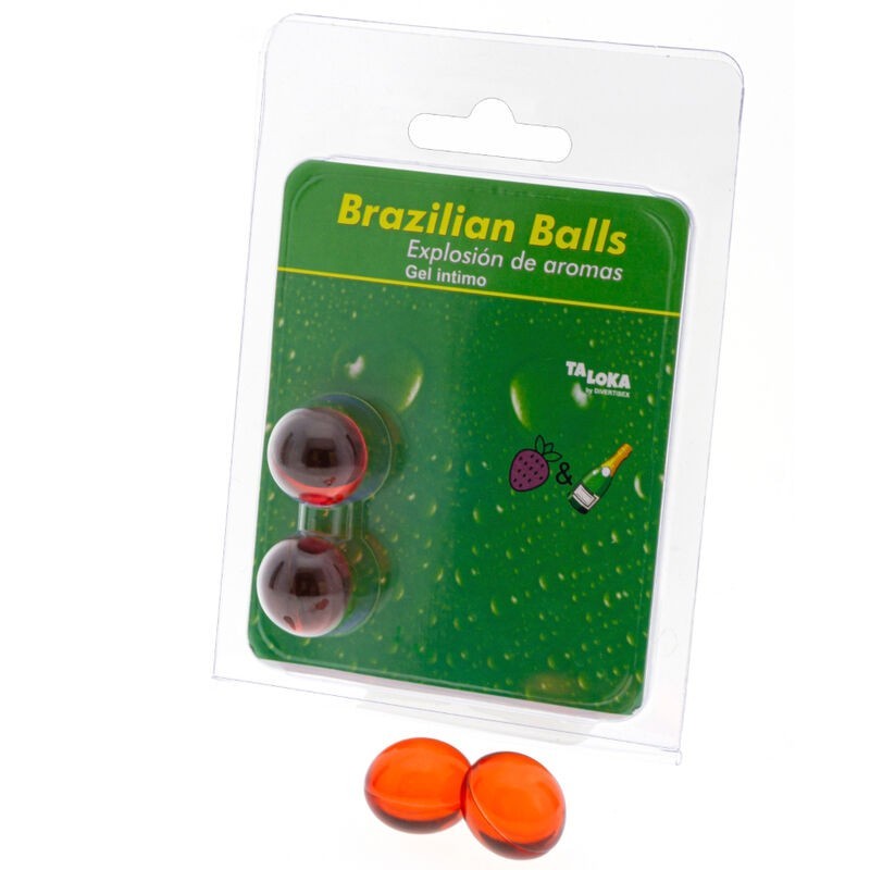 2 boules brésiliennes gel intime fraises & champagne 2 boules brésiliennes gel intime fraises & champagne