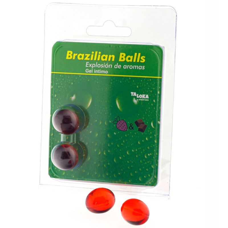 2 boules brésiliennes gel intime fraise & chocolat 2 boules brésiliennes gel intime fraise & chocolat