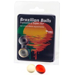 2 boules brésiliennes gel excitant effet super chaud