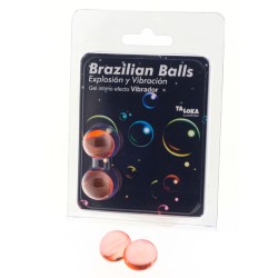 2 balles brésiliennes gel excitant effet vibrant