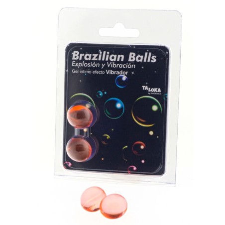 2 balles brésiliennes gel excitant effet vibrant
