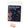 2 balles brésiliennes gel excitant effet vibrant