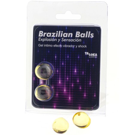 2 balles brésiliennes vibrant & effet de choc gel excitant