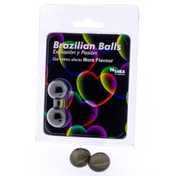 2 boules brésiliennes plus deffet de saveur gel excitant