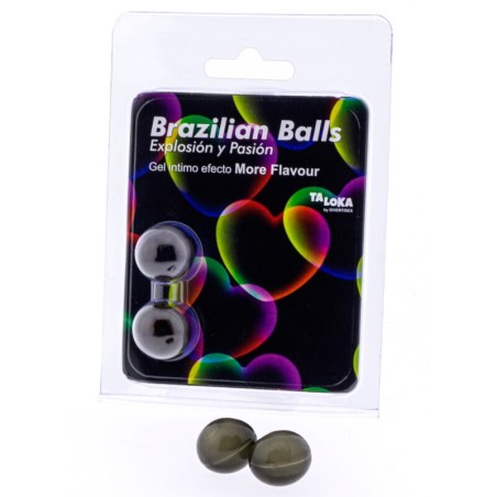 2 boules brésiliennes plus deffet de saveur gel excitant