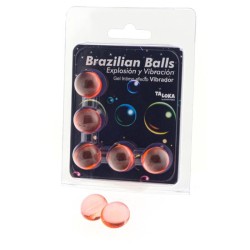 5 balles brésiliennes gel excitant effet vibrant