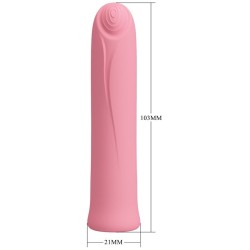 vibrateur curtis mini super power 12 vibrations en silicone rose