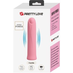 vibrateur curtis mini super power 12 vibrations en silicone rose