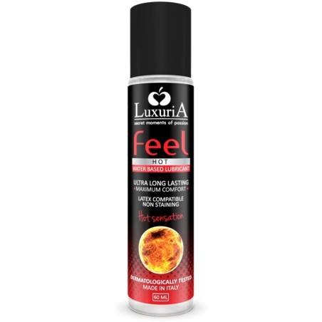 luxuria lubrifiant base d'eau feel hot sensation 60 ml