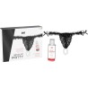 culotte brésilienne noire avec perles et gel lubrifiant 50 ml