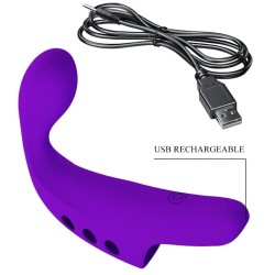 vibrateur  doigt rechargeable gorgon violet