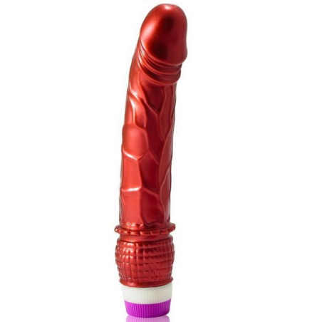 vibrateur réaliste rouge 23 cm