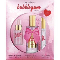indiscrets kit de jeu bubblegum avec huile, gel et brillant lèvres