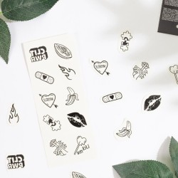 ensemble de 10 tatouages temporaires candy collection