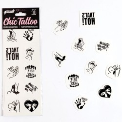 ensemble de 10 tatouages temporaires kinky collection