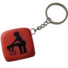porte-clés dé rouge avec poses