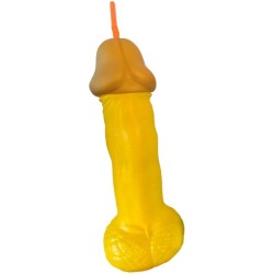 coupe pénis en plastique jaune