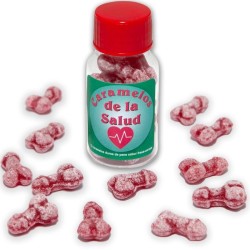 12 bonbons santé forme pénis fraise-cerise