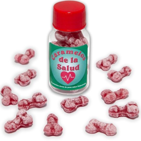 12 bonbons santé forme pénis fraise-cerise