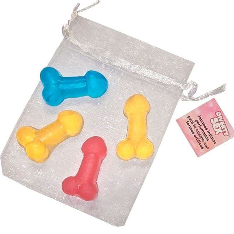 4 mini savons parfumés en forme de pénis 4 mini savons parfumés en forme de pénis
