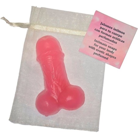 savon parfumé en forme de pénis rose