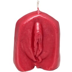 bougie en forme de vagin rouge
