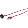 chargeur magnétique usb rouge