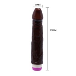 vibrateur vagues de plaisir 23 cm marron