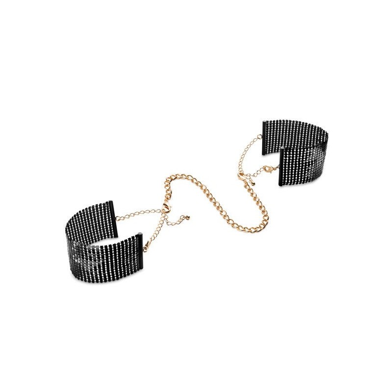 désir métallique menottes en maille métal noir désir métallique menottes en maille métal noir