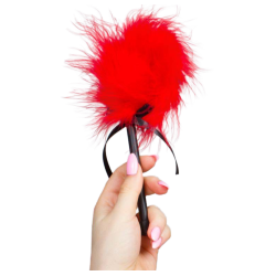 duster de marabou rouge