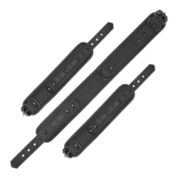 collier et menottes en cuir végan avec doublure en noprène