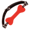 bâillon en silicone à os rouge