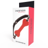 bâillon en silicone à os rouge