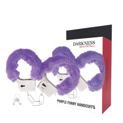 menottes en métal doublées lilas
