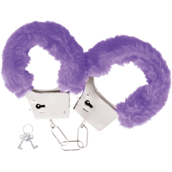 menottes en métal doublées lilas